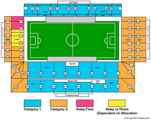 West Ham United vs. Stoke City Tickets 2011-03-05 Upton Park, GL, Boleyn Ground